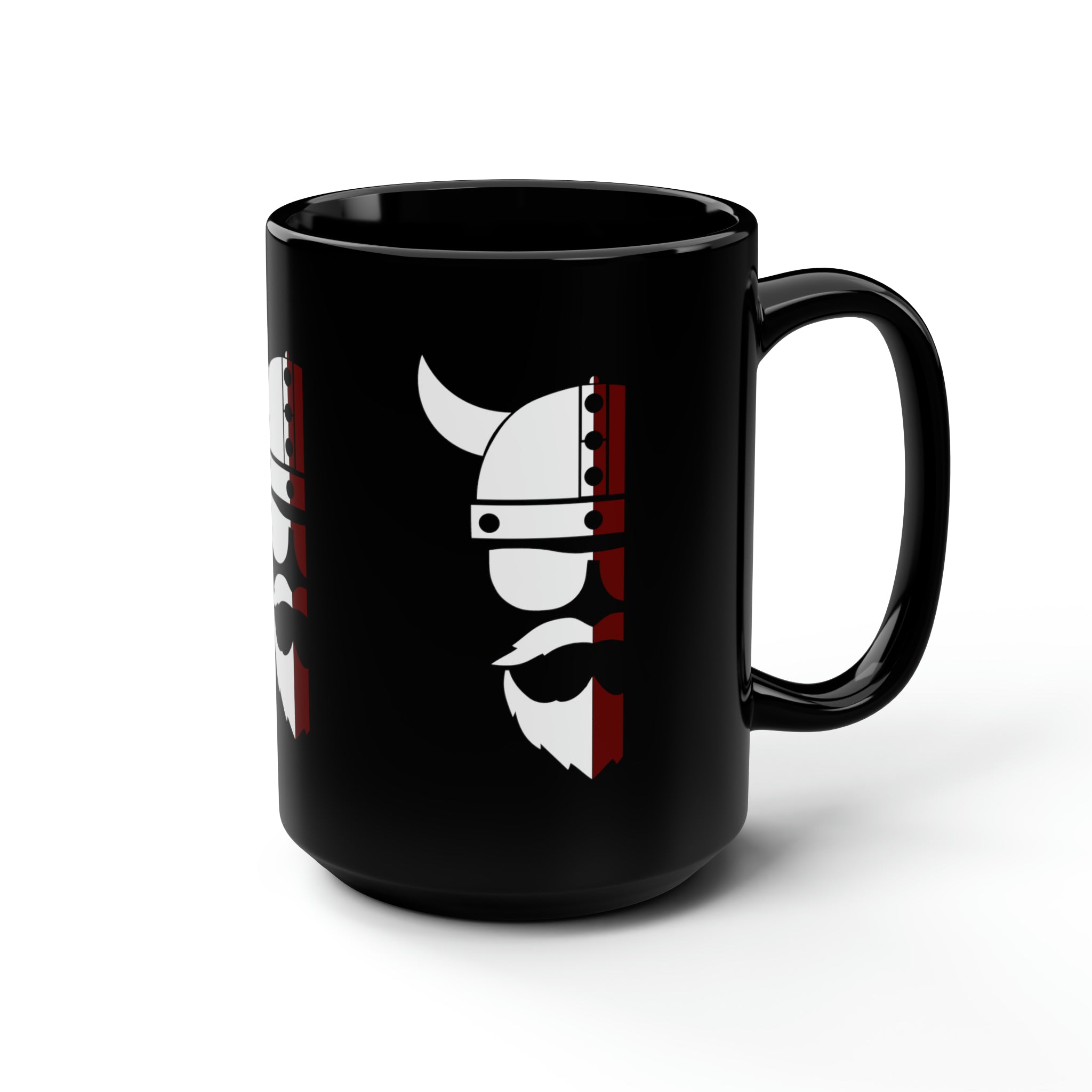 ZV White Face Black Mug, 15oz - THE ZEN VIKING