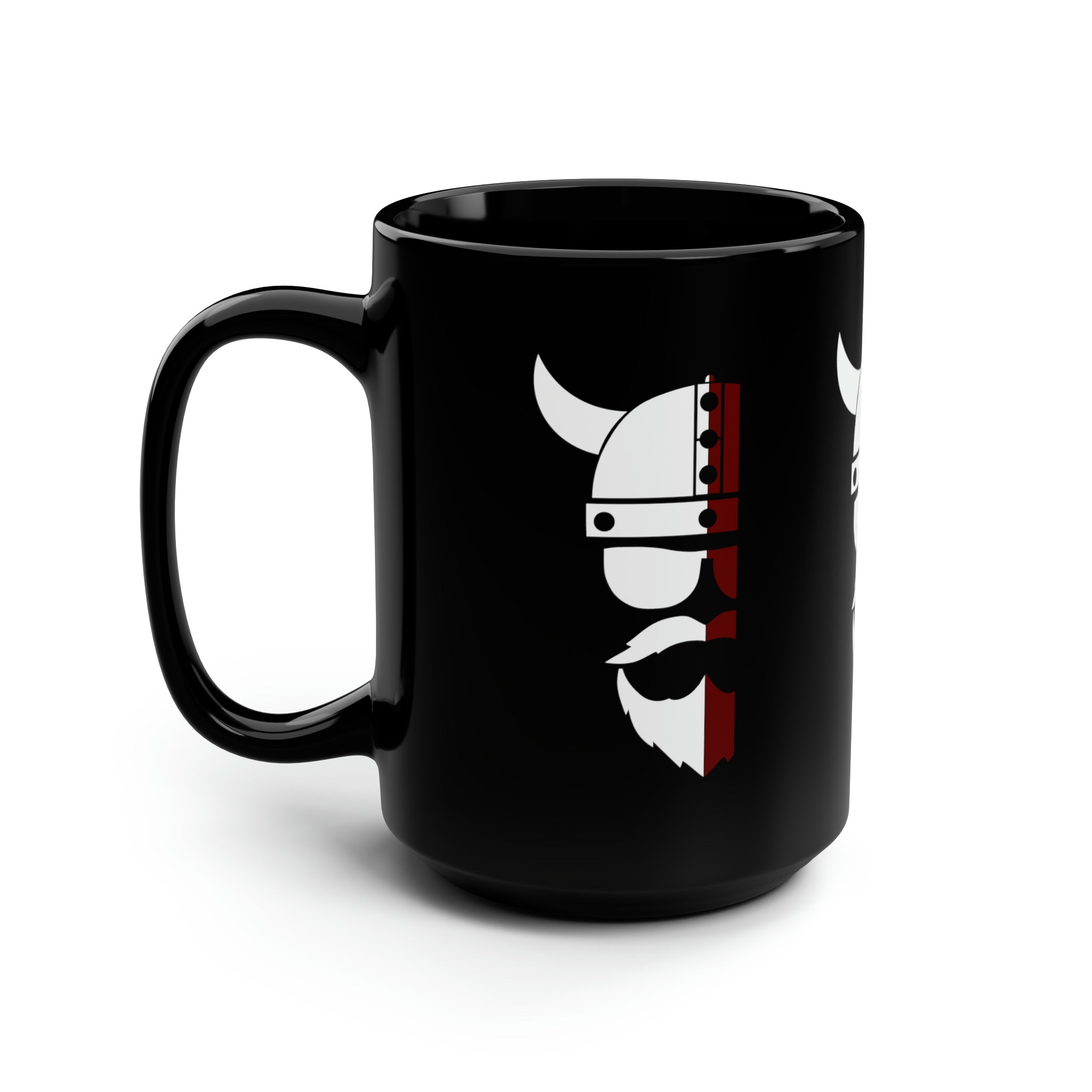 ZV White Face Black Mug, 15oz - THE ZEN VIKING