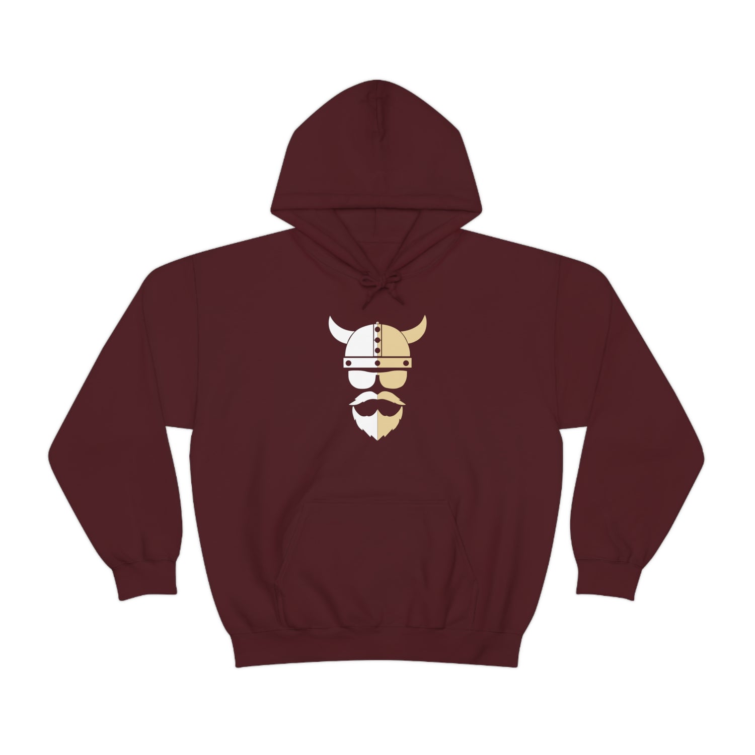ZV White Half Heavy Blend™ Hooded Sweatshirt - THE ZEN VIKING