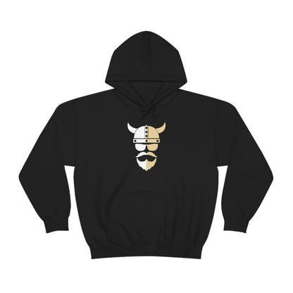 ZV White Half Heavy Blend™ Hooded Sweatshirt - THE ZEN VIKING